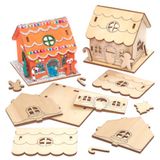 Baker Ross AX364 Houten Kerstboom Theelichthouders - Set Van 3
