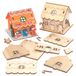 Baker Ross AX364 Houten Kerstboom Theelichthouders - Set Van 3