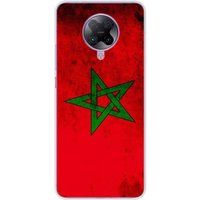 Xiaomi Poco F2 Pro Drapeau maroc bedrukt siliconen hoesje