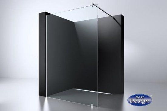 Sanifun Best Design Erico Douchewand - 120x200cm - Anti-Kalk - Chroom