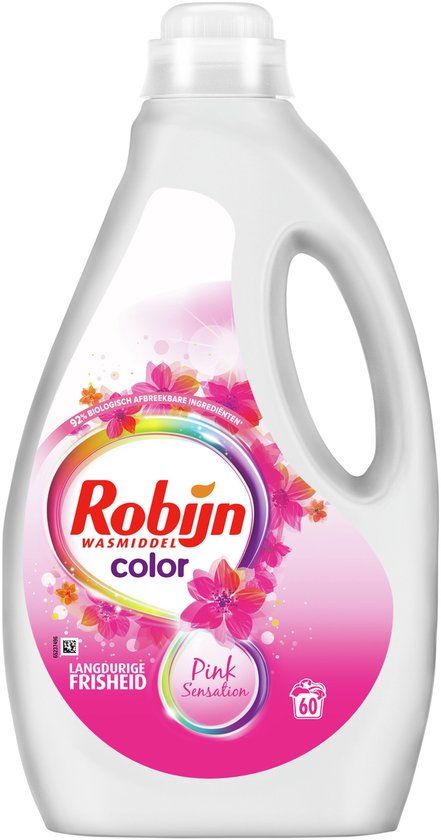 Robijn Color Pink Sensation Vloeibaar Wasmiddel - 3L (60 wasbeurten)