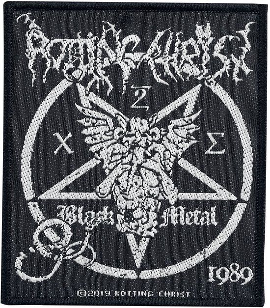 Rotting Christ Black Metal Patch zwart-wit Polyester