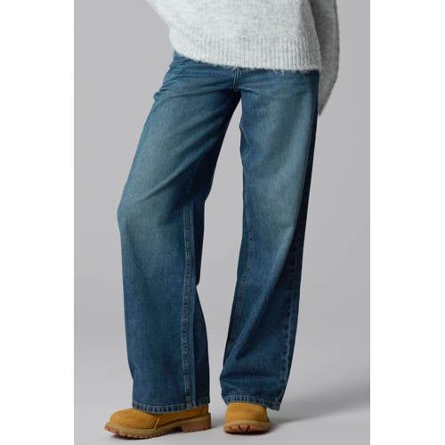 LMTD NLFBETT wide leg jeans - donkerblauw