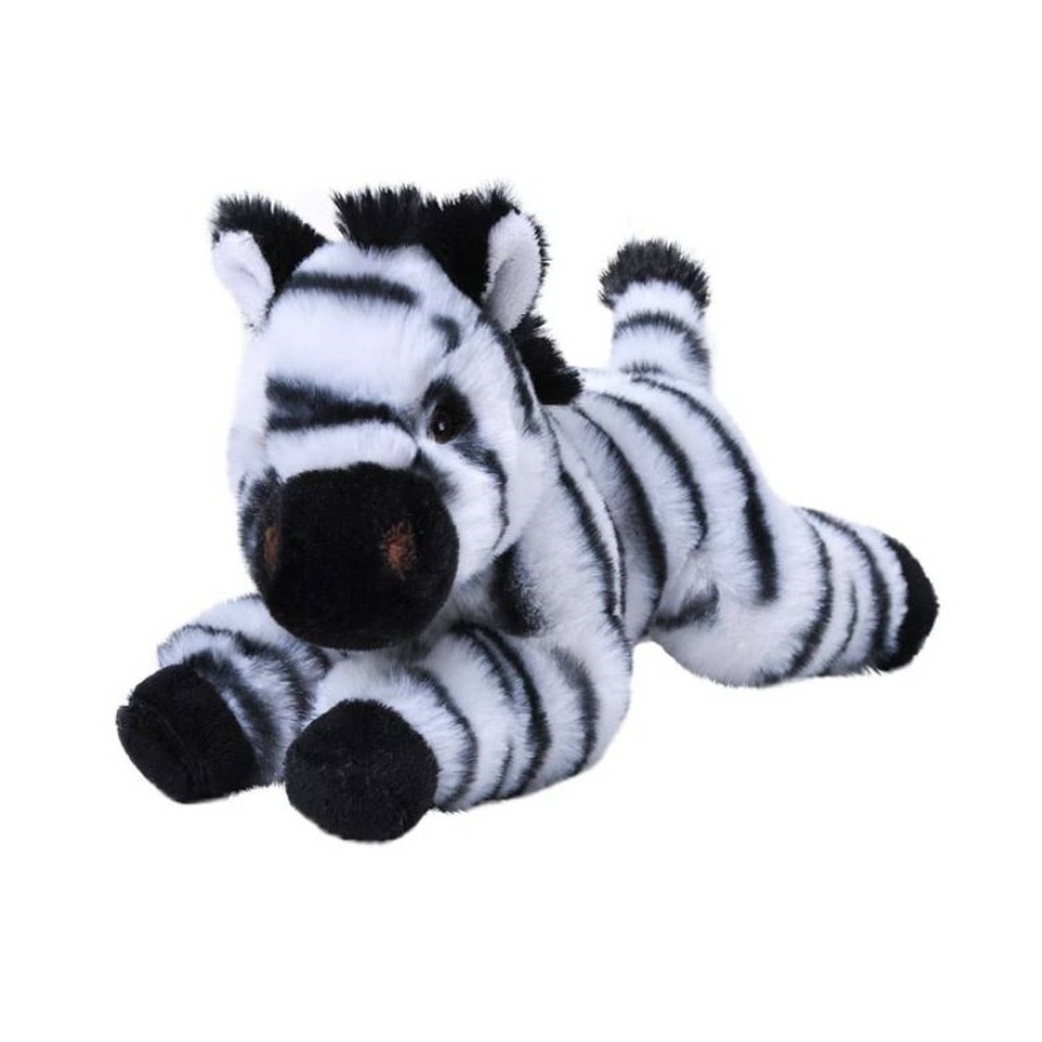 Wild Republic knuffel zebra Ecokins Mini junior 20 cm pluche wit/zwart