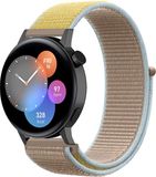 Strap-it Huawei Nylon bandje Camel Geschikt voor Huawei GT 3 42mm / GT 3 Pro 43mm / GT 2 42mm