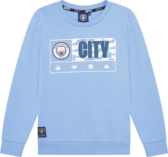 Official Fanwear Manchester City Sweater Kinderen Blauw Maat 116 t/m 164