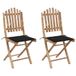 VidaXL 3064009 Tuinstoel Terras Gecapitonneerde Zitting Bamboo Zwart