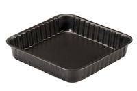 FORMEGOLOSE Quadroform 24 x 24 cm, staal met dubbele anti-aanbaklaag, kleur zwart