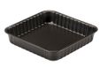FORMEGOLOSE Quadroform 24 x 24 cm, staal met dubbele anti-aanbaklaag, kleur zwart