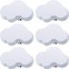 Goodivery ® 6 pièces boutons de tiroir en forme de nuage (blanc)