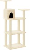 vidaXL Chat poteau griffoir avec poteaux griffoirs en sisal 118,5 cm crème