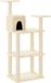 vidaXL Chat poteau griffoir avec poteaux griffoirs en sisal 118,5 cm crème