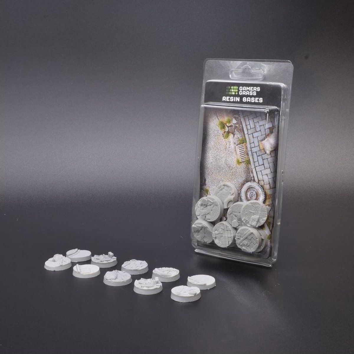 Gamers Grass Urban Warfare Resin Bases Unpainted (10x 25mm Round) - 0738956789709