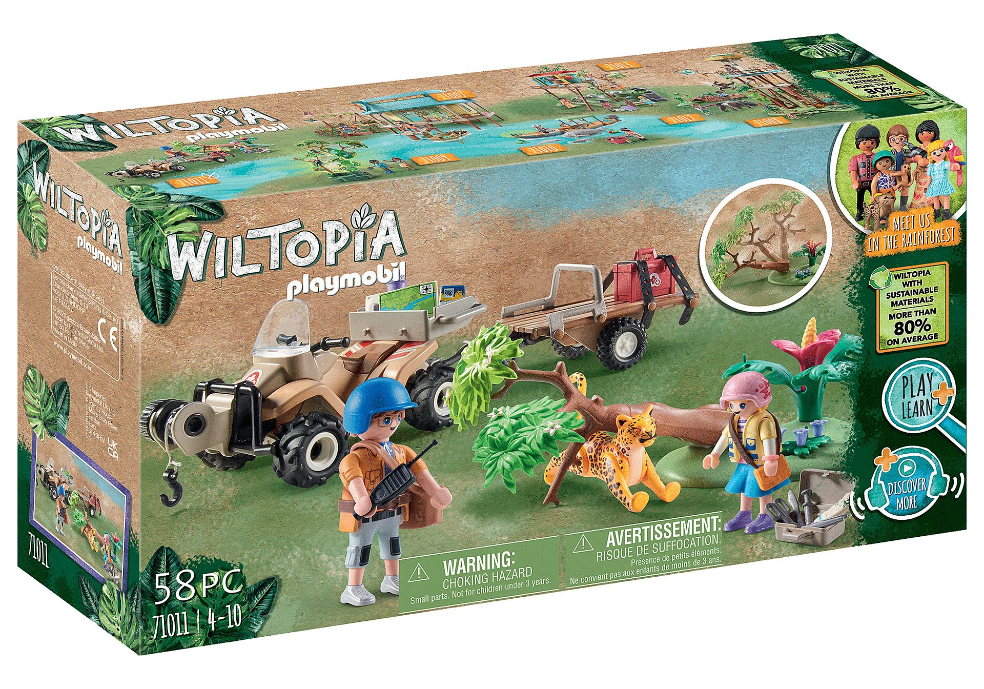 PLAYMOBIL Wiltopia 71011 Dierenreddingsquad - Actie/Avontuur Speelgoedset - 4+ Jaar