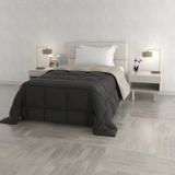 Italian Bed Linen Elegante winterdekbed, microvezel, lichtgrijs/donkergrijs, 220 x 260 cm