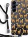 Case Company® - Samsung Galaxy A55 Hoesje met Koord - Alpacas - Zwart Koord - Back Cover