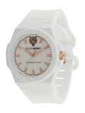 Plein Sport Laserstrike Quartz Analoog Horloge Wit Kast: 100 % Roestvrij Staal | Band: 100 % Siliconen 42 PSFGA0125, PSFGA0225