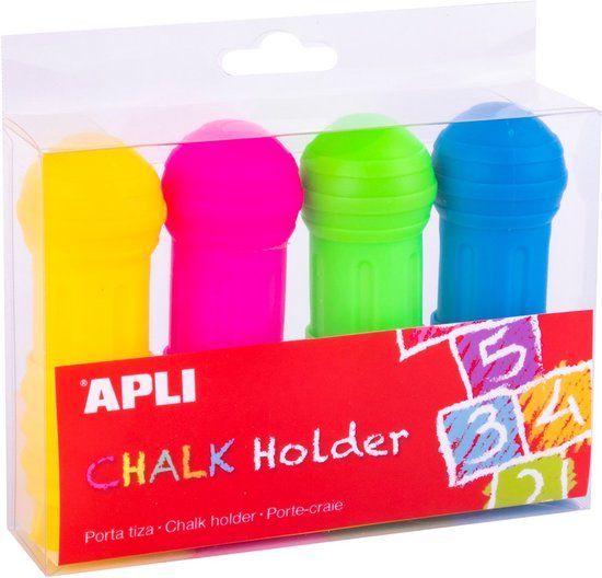APLI Kids Krijthouders Jumbo Multicolor - Set van 4 stuks