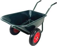 Wan GmbH Brouette de jardin 2 roues - Capacité 100L - Métal et plastique - Charge utile 160 kg - Hauteur de poignée ergonomique