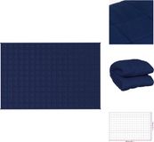 vidaXL Verzwaringsdeken 122x183 cm 9 kg stof blauw