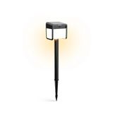 Philips Ezra lampadaire -UltraEfficient LED - Lampe d'extérieur solaire - Lumière blanche chaude vive ; 3000K - Noir - Détecteur de mouvement - Énergie solaire - Capteur crépusculaire - Éclairage de sentier de jardin