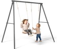 HyperMotion SWING HYP6.1 – Dubbele Tuinschommel – 2 Zitjes – Verstelbare Hoogte – Stalen Frame