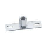 Index Muurplaat +M10-moer B=19 L=68 (slobgat 6,5x9, Zwart