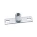 Index Muurplaat +M10-moer B=19 L=68 (slobgat 6,5x9, Zwart