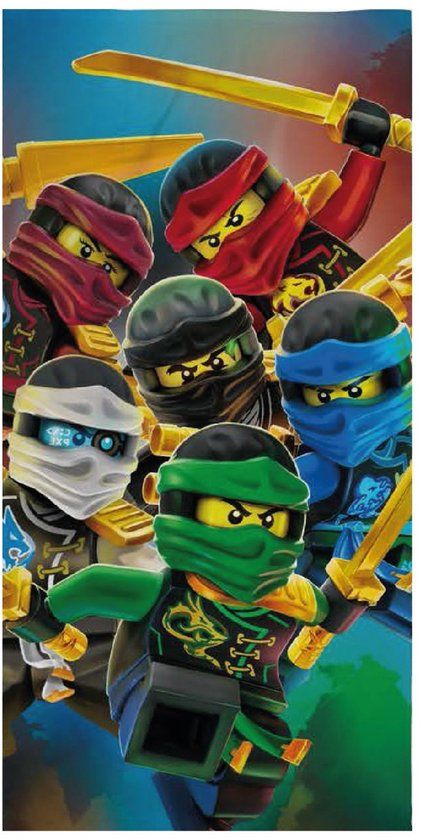 4KidsOnly Lego Ninjago Strandlaken - 70 x 140 cm - Badhanddoek - Sneldrogend
