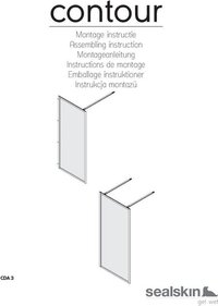 Sealskin Contour Inloopdouche A3 - 88x200cm - RVS - Helder Glas