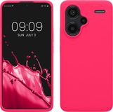 kwmobile telefoonhoesje geschikt voor Xiaomi Redmi Note 13 Pro+ 5G / Redmi Note 13 Pro Plus 5G - Hoesje met siliconen coating - Smartphone case in neon roze