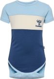 Hummel Kinderbody Hmlhappy Block S/S 219387 Blauw Maat 80