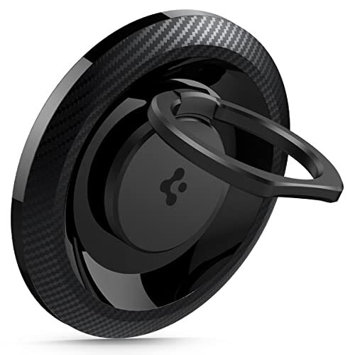 Spigen O-Mag Magnetische Telefoonhouder voor MagSafe, 360 Roterende Telefoongreep Ontworpen voor iPhone 14 Pro Max, 14 Pro, 14, 14 Plus, iPhone 13 en iPhone 12-modellen - Carbon