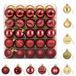 vidaXL Set de boules de Noël - 100 pièces - Or et bordeaux - 4 cm