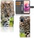 B2Ctelecom Xiaomi Redmi Note 10S | 10 4G | Poco M5s Coque de téléphone avec porte-cartes bébé léopard