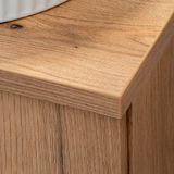 en.casa Wastafelonderkast Newport met 2 lades 50x60x40 cm eikenkleurig