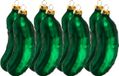 HI Christmas ornaments - pickles - 8x pieces - glass - 9 cm