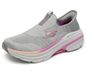 Skechers Dames Max Cushioning Arch Fit 2.0 Cambridge Handsfree Slip-insSneaker, Grijs Textiel Roze Trim, 39 EU