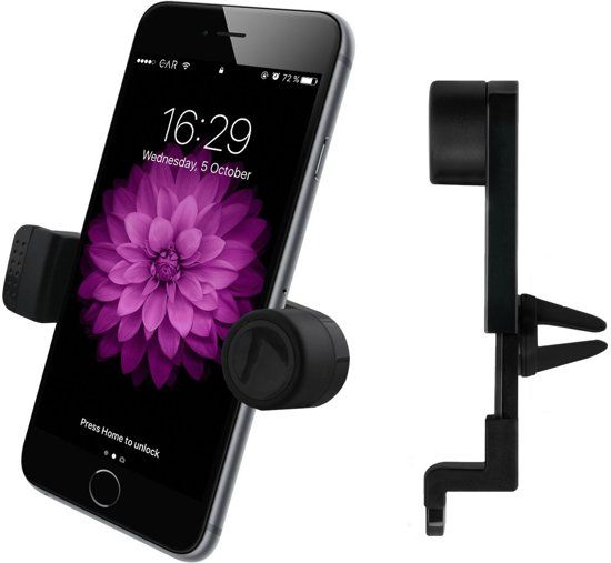 Meeskees24 Draaibaar Autohouder Zwart 360 Graden - Car Mount Holder Rotatable - Ventilatie Rooster Apple iPhone / Samsung / Huawei / LG / HTC / Sony Xperia / Nokia / HTC / Asus