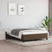 Maison Exclusive - Cadre de lit sans matelas, marron foncé, 140x200 cm, tissu