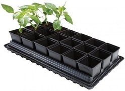 Garland Tray met 18 vierkante 9 cm potten met bewatering