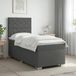 vidaXL Boxspringbed met matras, donkergrijs, 80 x 200 cm, gestoffeerd