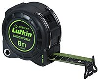 Lufkin L1125BCM 3cm x 8m Shockforce Night Eye dubbelzijdig meetlint, 30 meter val getest