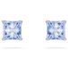 Swarovski Matrix Oorstekers Blauw Zilverkleurig Vrouwen