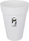 Elho Loft Urban Rond Hoog 35 - Bloempot voor Buiten - Ø 33.5 x H 45.3 cm - Wit