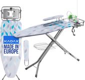 KADAX Strijkplank met stopcontact, 130 x 48 cm, blauw