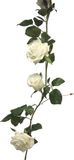 Bellatio Design Kunstbloem slinger rozen - 145 cm - wit