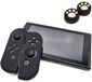 Gadgetpoint - Boîtier de jeu haute performance - Revêtements souples - Accessoires de manette anti-dérapants pour Nintendo Switch - Noir + Pieds Noir avec Blanc ÉPAIS