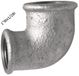 KIRCHHOFF Coude de réduction 90° - Galvanisé - 1" BI x 1/2" BI