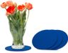 FILU Sous-verres en feutre Rond 25cm - Lot de 4 - Bleu